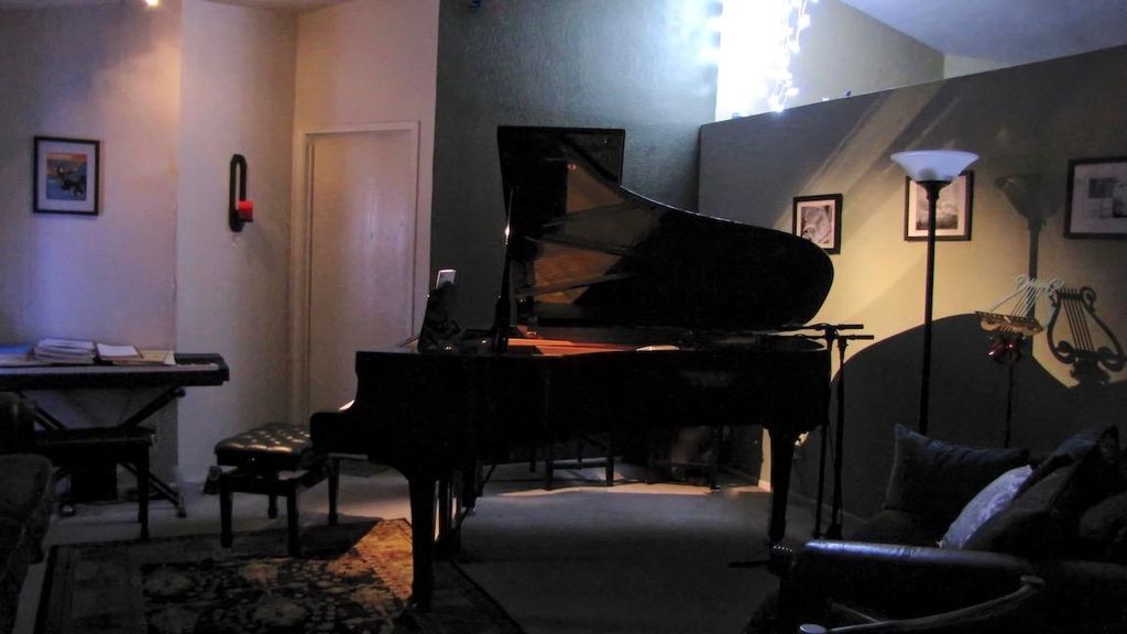 My studio in evening concert lighting