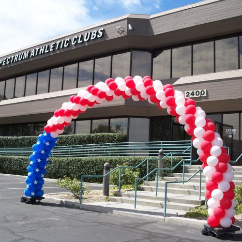 Red, White and Blue Balloon Arch
