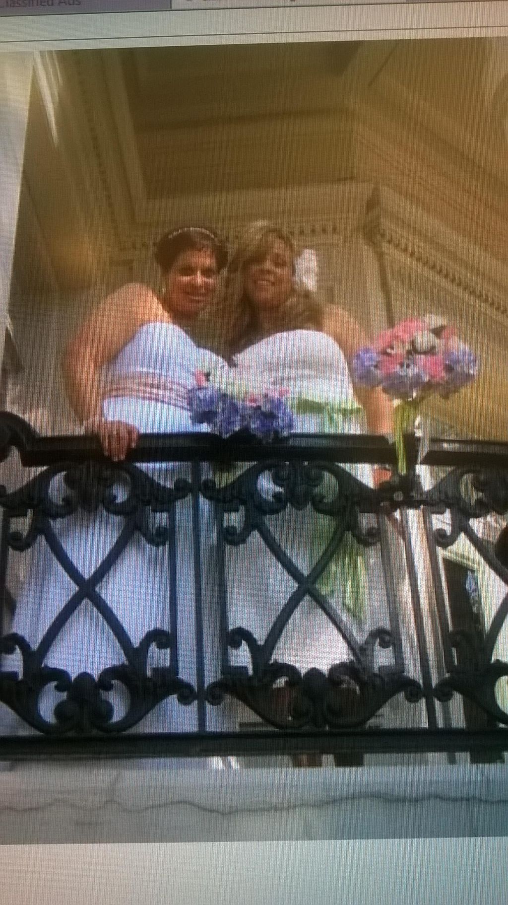 Myself and a bridesmaid at my Modesto 2011 museum 