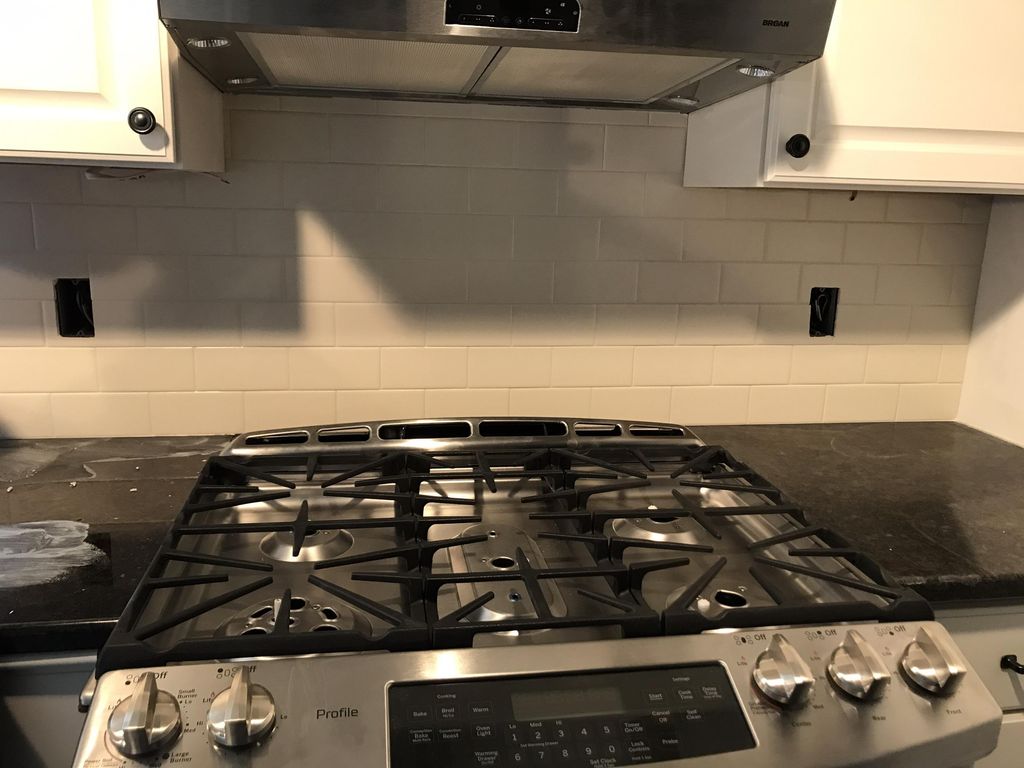 Subway tile back splash