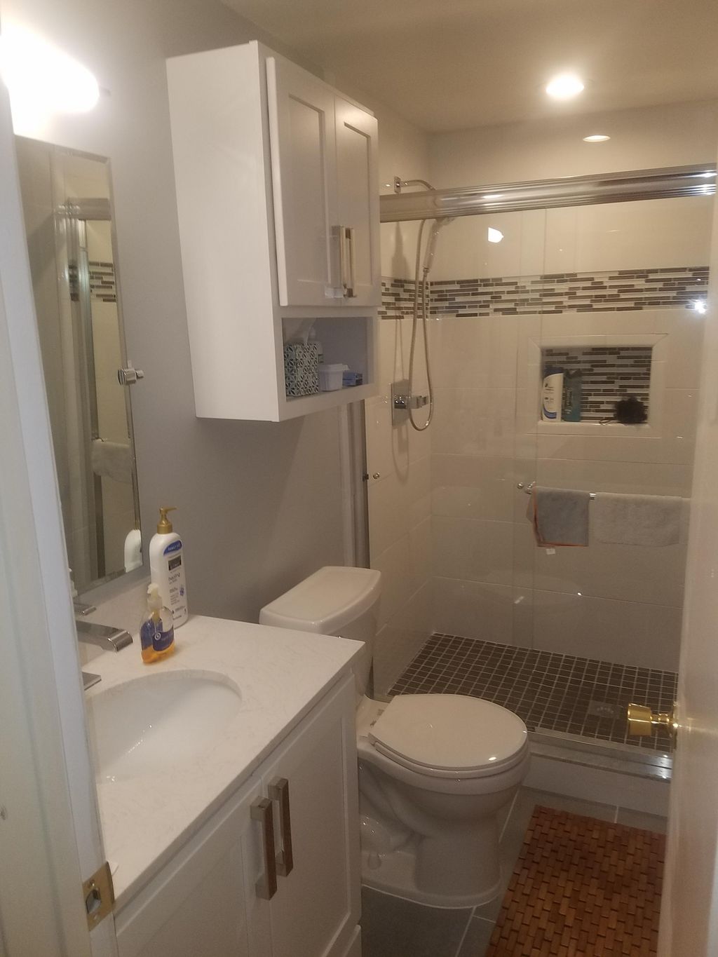 Full remodel of basement bathroom in Columbia. Cus