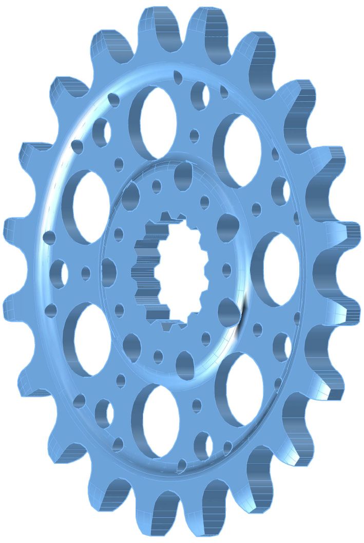 Here is a 20 tooth front drive sprocket for a Ninj