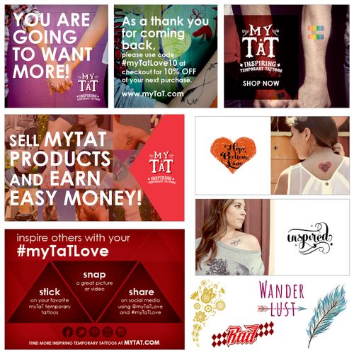 myTaT Temporary Tattoos
Created brand for start-up
