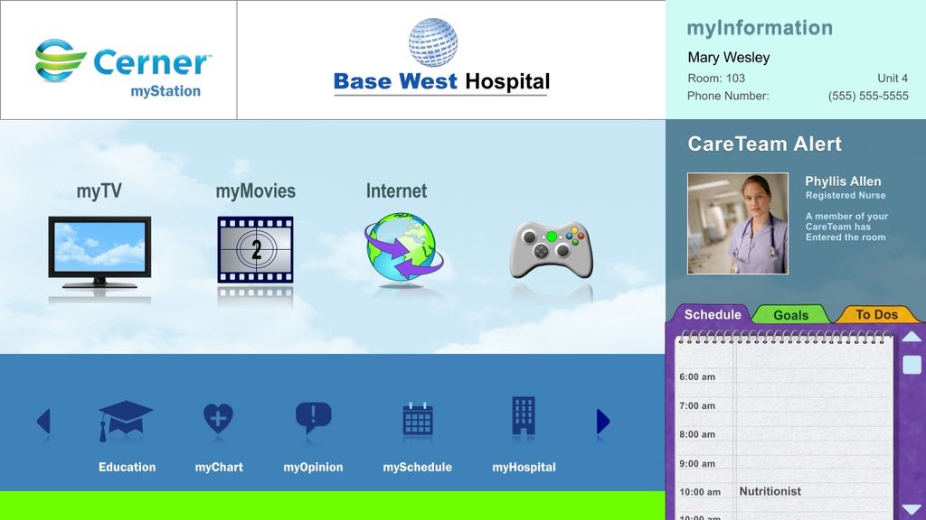 kiosk for hospital patient portal