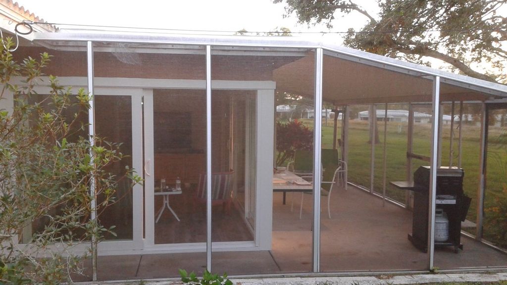 Outside view screen porch