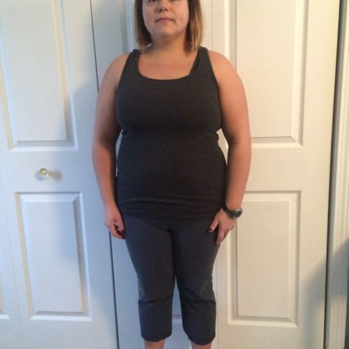 Rachel after. 20lbs down in 3 months!