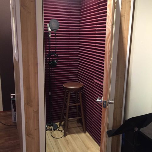 Vocal booth side view
