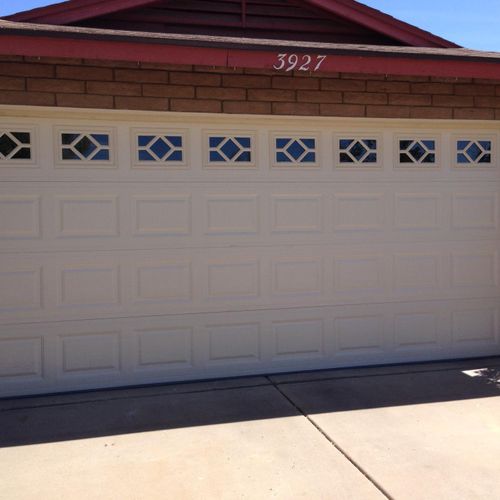 new garage door installed $625 
size  16 x 7 
diam