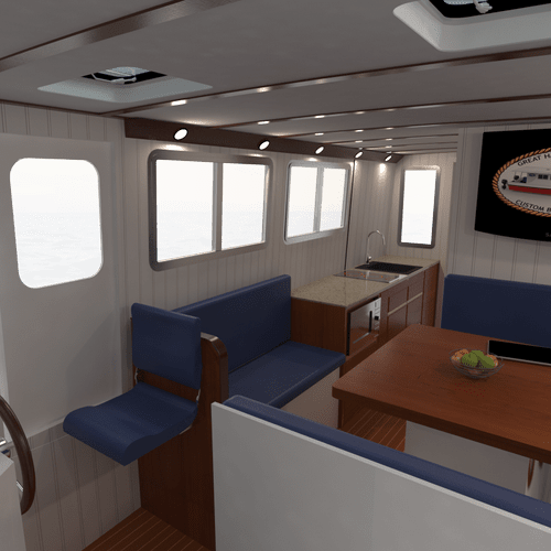 Interior Render of a new boat