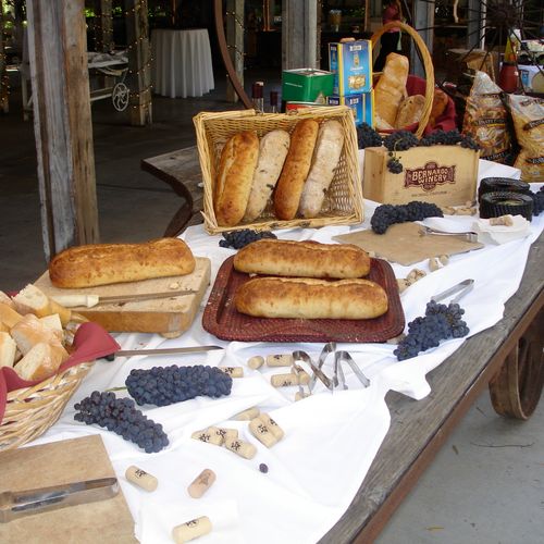 Rustic Breads at a catering