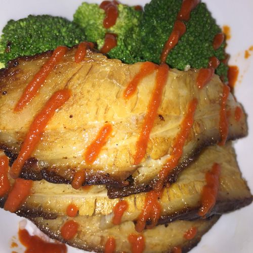 Korean Pork Belly with Sriracha