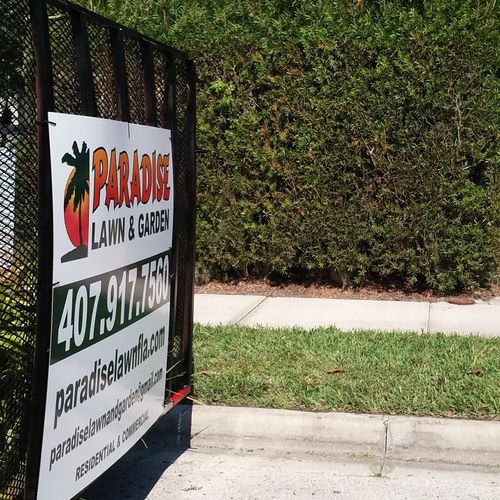 Paradise Lawn and Garden of Orlando recently worke