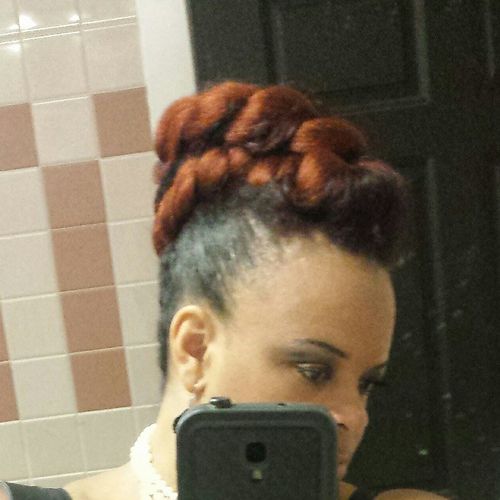 natural twisted updo