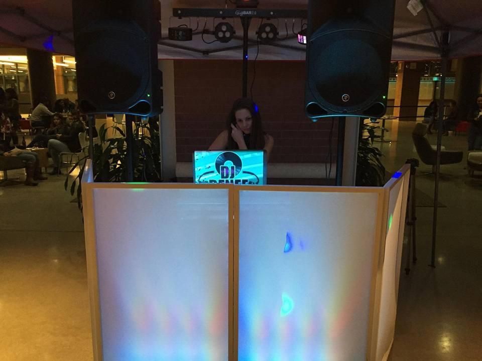 Spinning at a huge event
