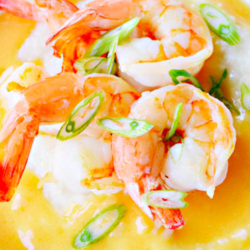 Shrimp and Grits with Crystal Beurre Blanc