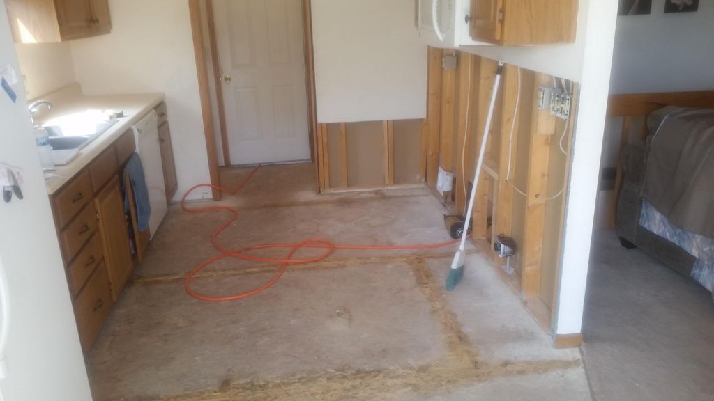 Water damage insurance repair, before