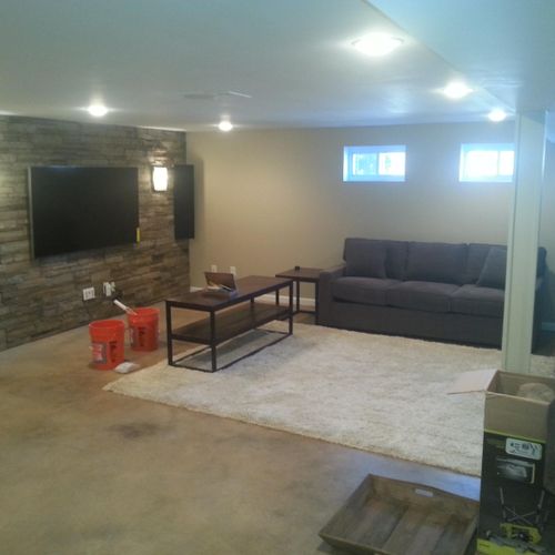 Basement finish. This one turned out beautiful wit