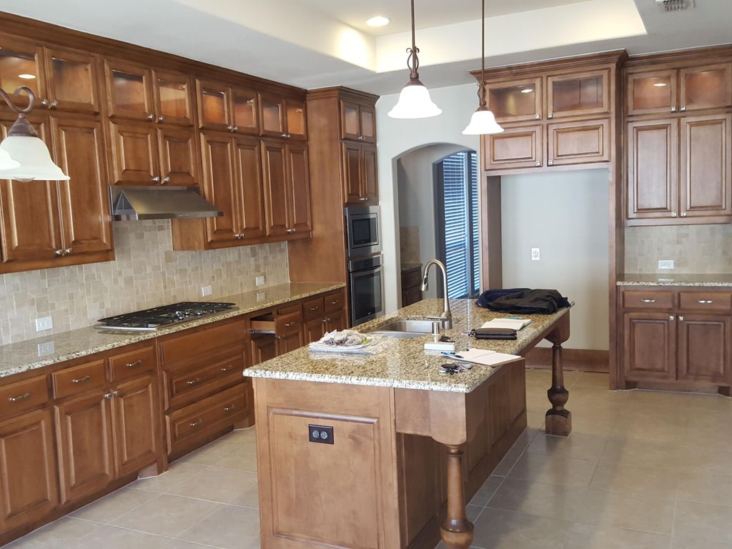 Before Cabinet Refinishing