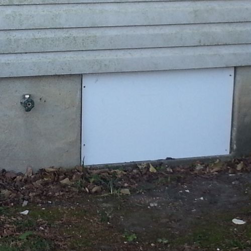 crawl space door replacement (PVC)