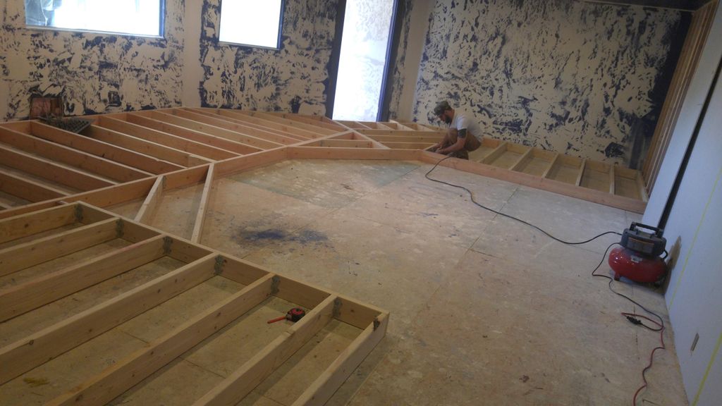 Home theater remodel before