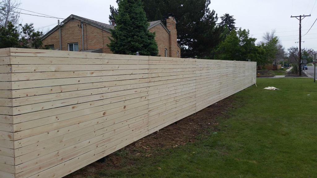 Horizontal 6ft Pine Fence