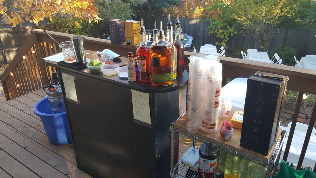 The Bespoke portable bar, ready for action