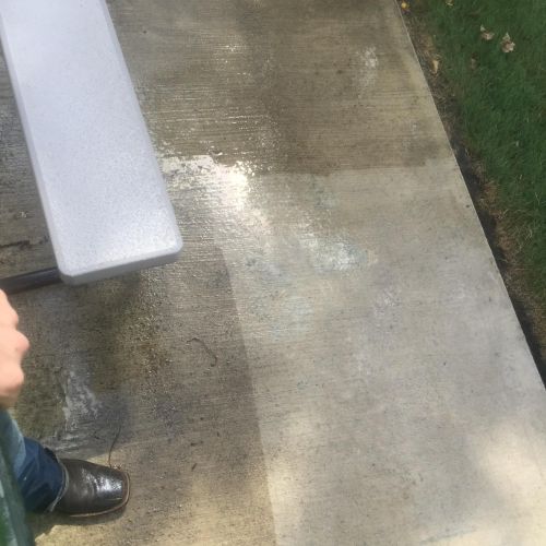 The difference in a powerwashed and none powerwash