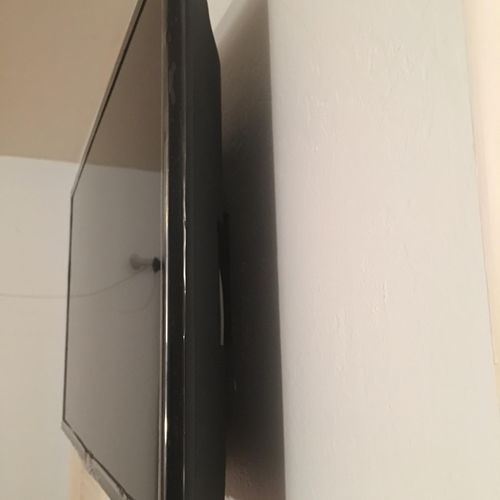 TV mounting with cables concealed! 