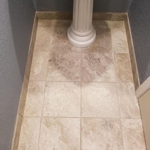 Bathroom Floor and Tile Base 
