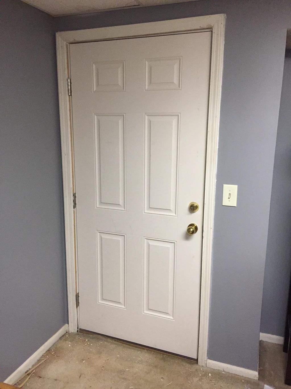 David C. New door installation (inside picture)