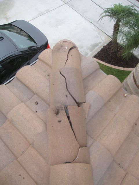 Tile Roof Before Repair