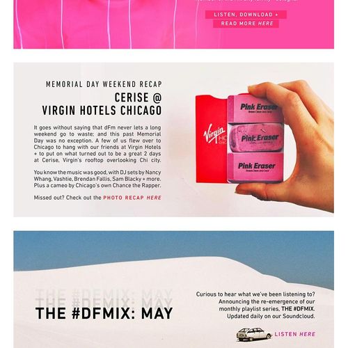A newsletter I designed for the dFm, a creative ma