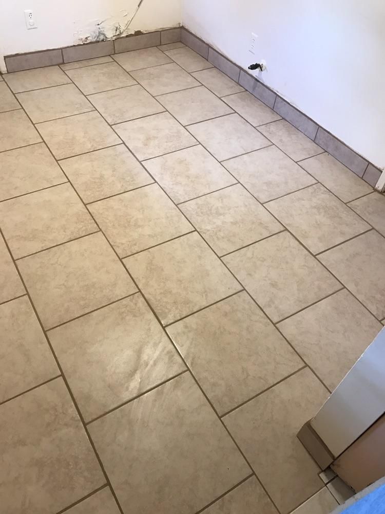 Small kitchen remodel I did new tile floor 