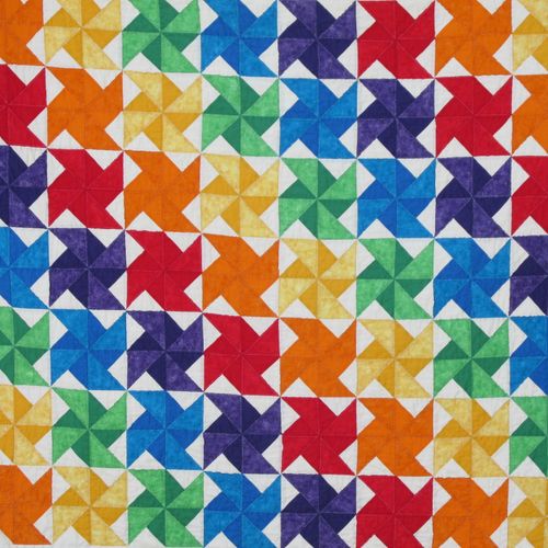 Rainbow quilt- double pinwheels