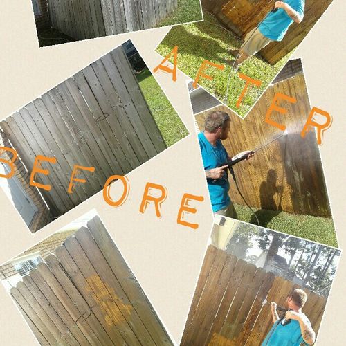 fence repair, board replacement, painting, pressur