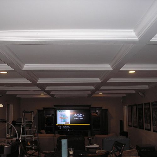 COFFER CEILING  FIFTY  FEET        BRENTWOOD