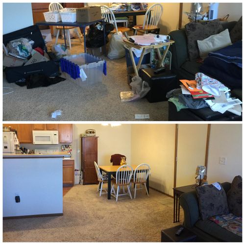 Living and Dining area makeover.  The room is read