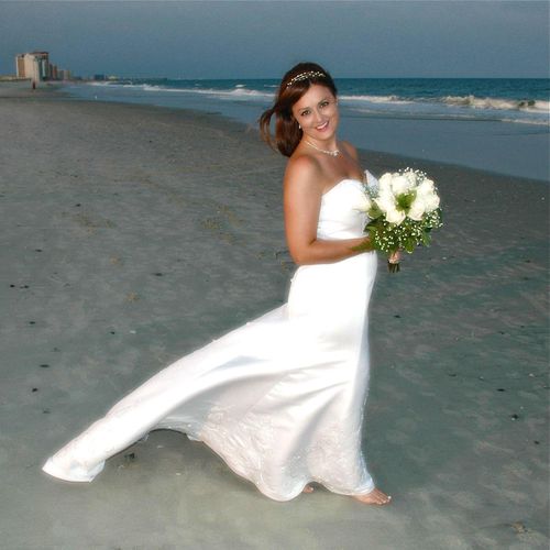 Bride at a Beach Wedding