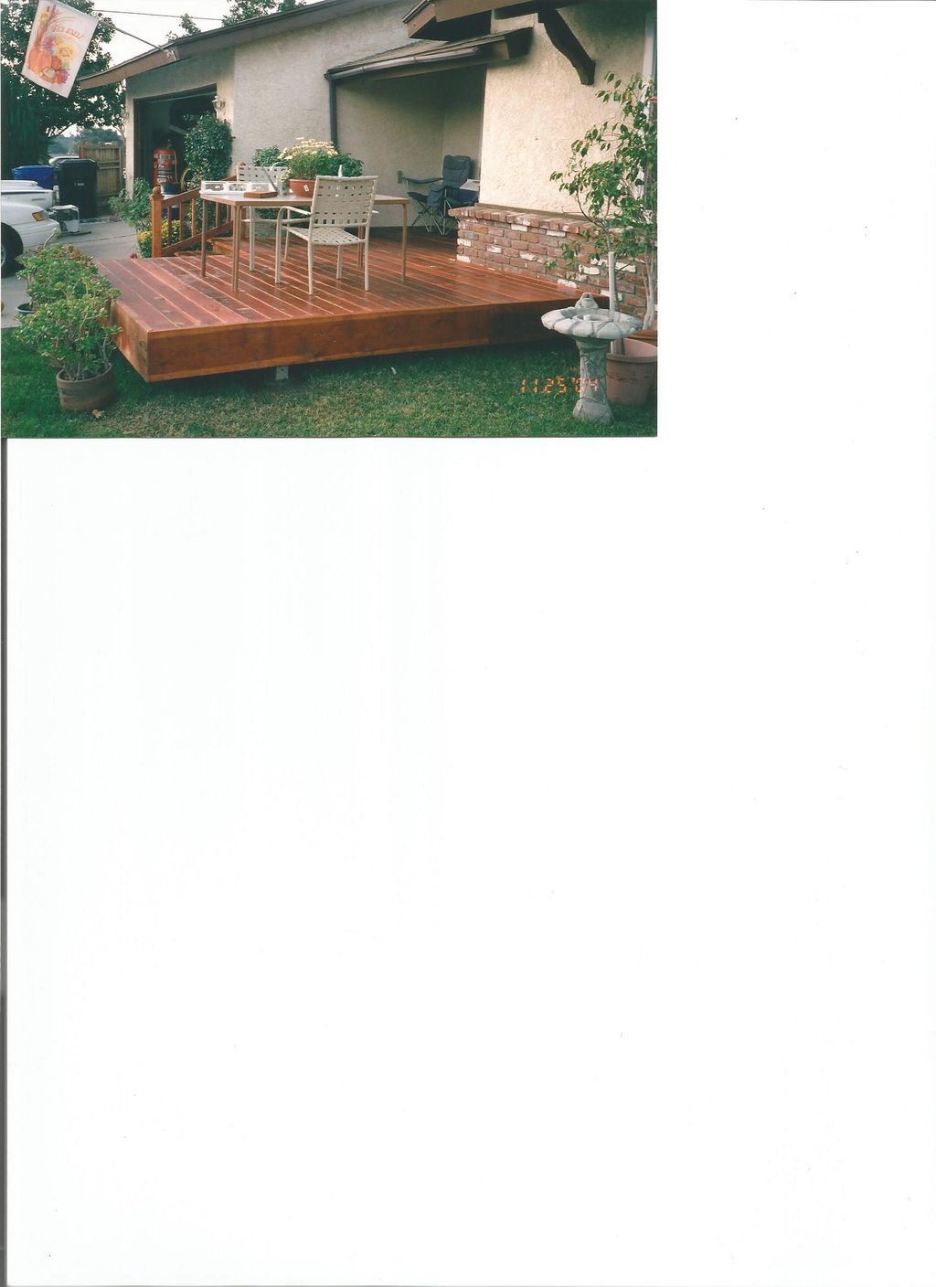 12x14' patio deck.