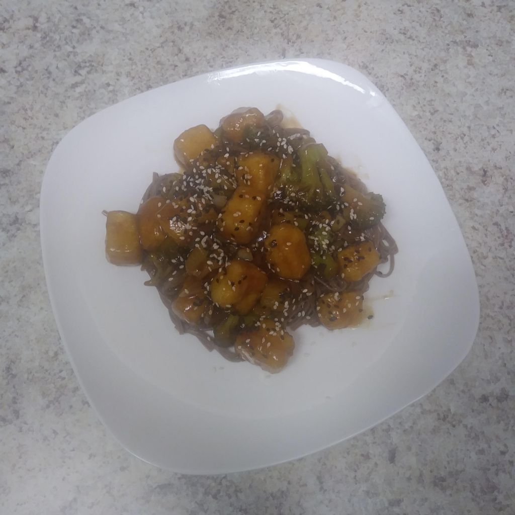 My take on Chinese take-out!!! Sesame tofu and bro