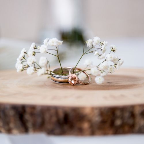 A still of a beautiful rose gold wedding ring.
