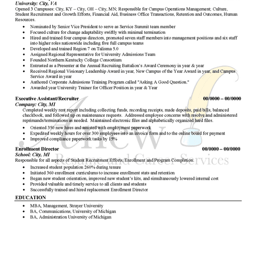 Executive Sample Resume pg. 2