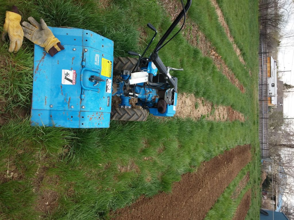 Just before tilling existing planting bed.