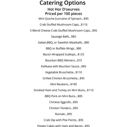 Current Catering Menu, Page 3