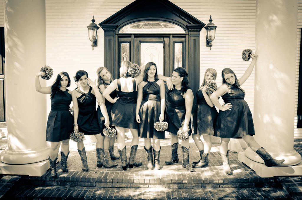 Bridesmaids having a little fun!