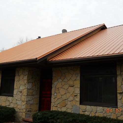 Residential steel roof
