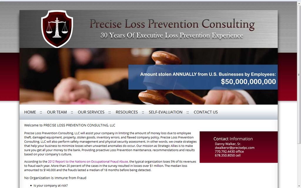 Precise Loss Prevention Consulting, LLC Web site