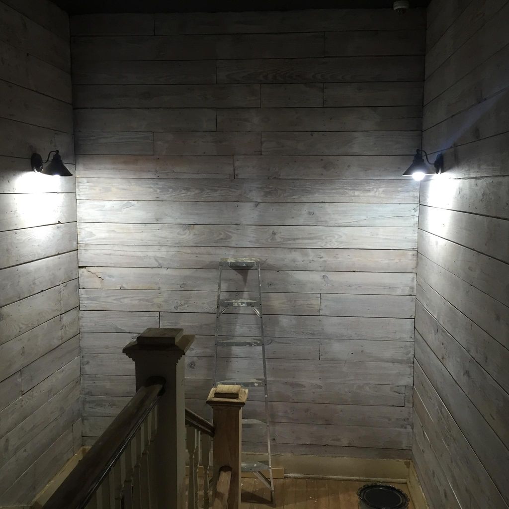 we white washed old wood from 1920's in this remod