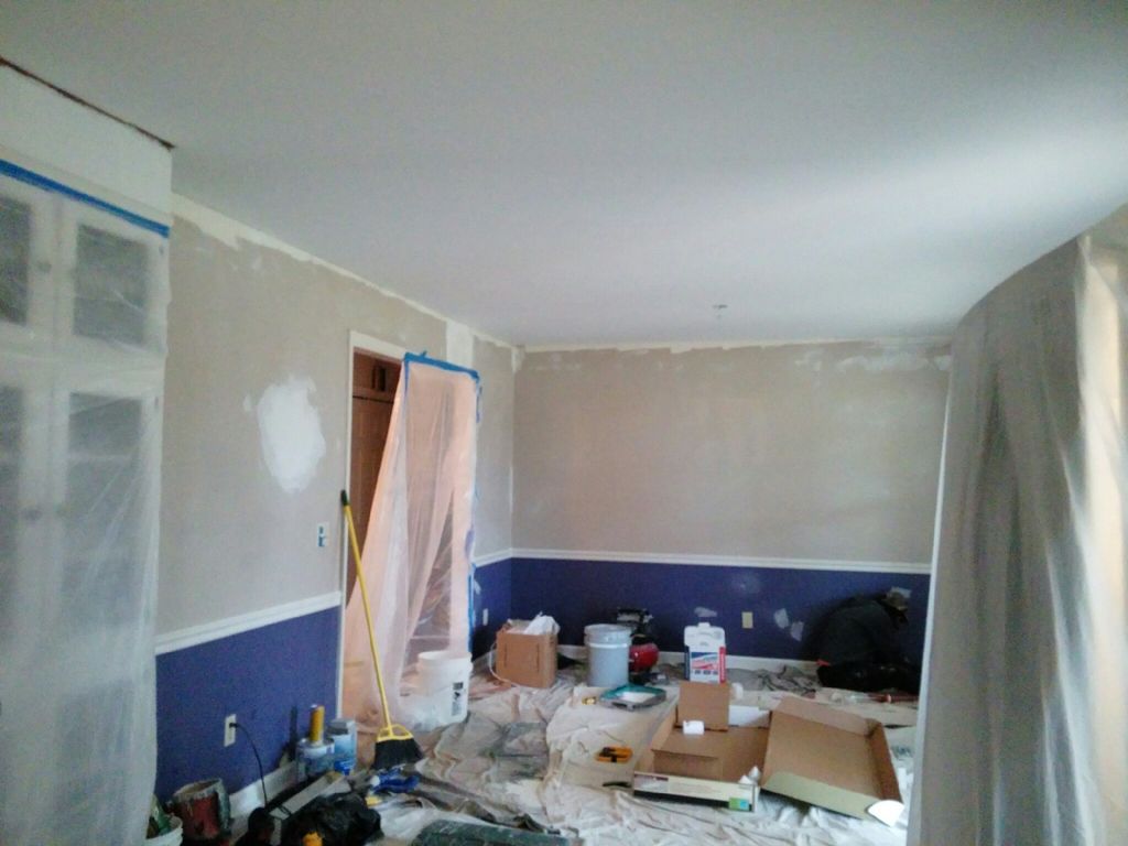 Before I hung the dry wall, crown mold and painted