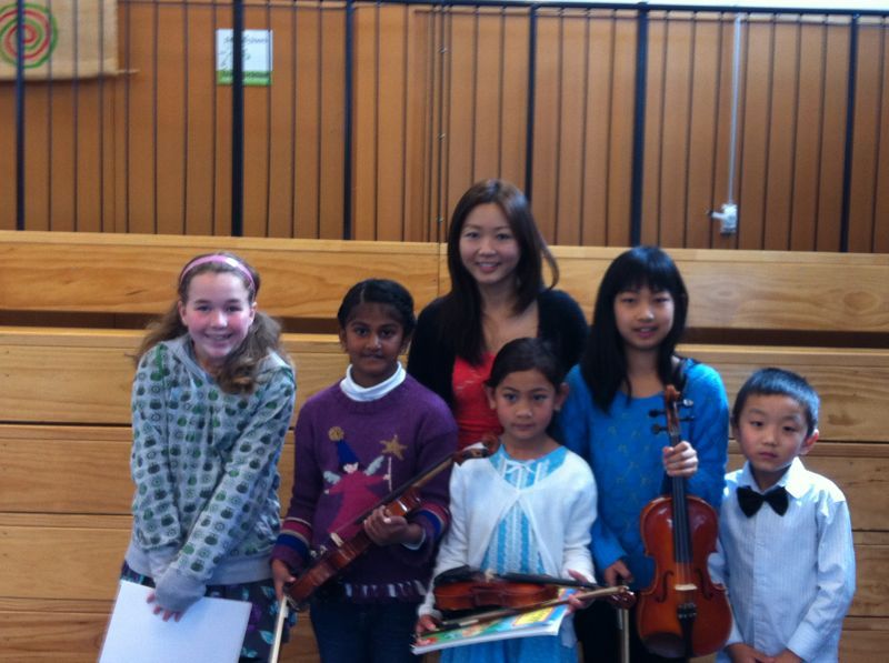 Students taking part in recitals - Tegan won the '